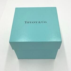 Tiffany & Co Blue Gift Box with Lid EMPTY Decorative Storage 5”x4.75”x5.25”